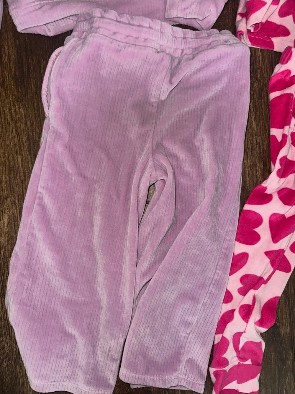 Girls' Pink Heart pajama set & Lavender Two-Piece outfit